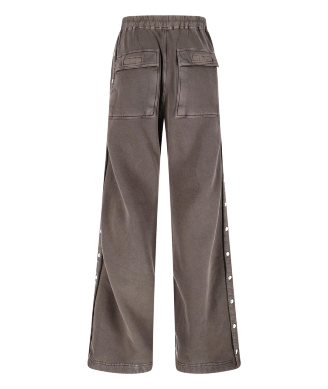 RICK OWENS DRKSHDW Коричневые хлопковые повседневные брюки, фото 3