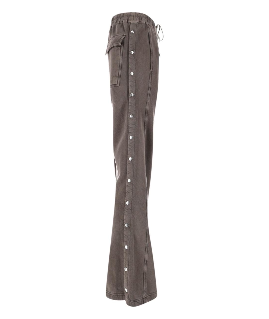 RICK OWENS DRKSHDW Коричневые хлопковые повседневные брюки, фото 2