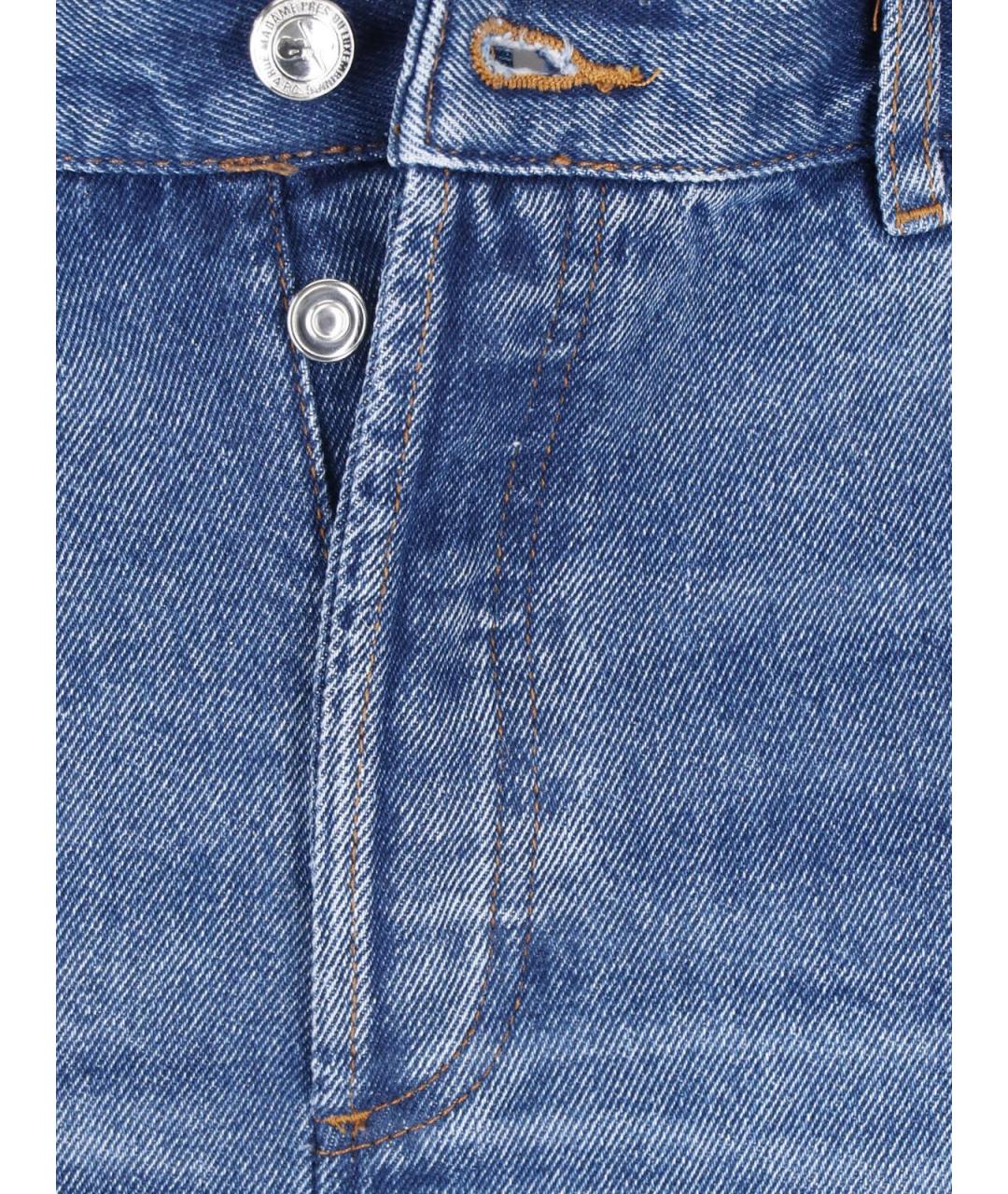 A.P.C. Голубые хлопковые прямые джинсы, фото 5