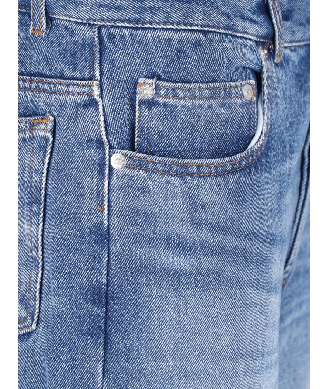 A.P.C. Голубые хлопковые прямые джинсы, фото 4