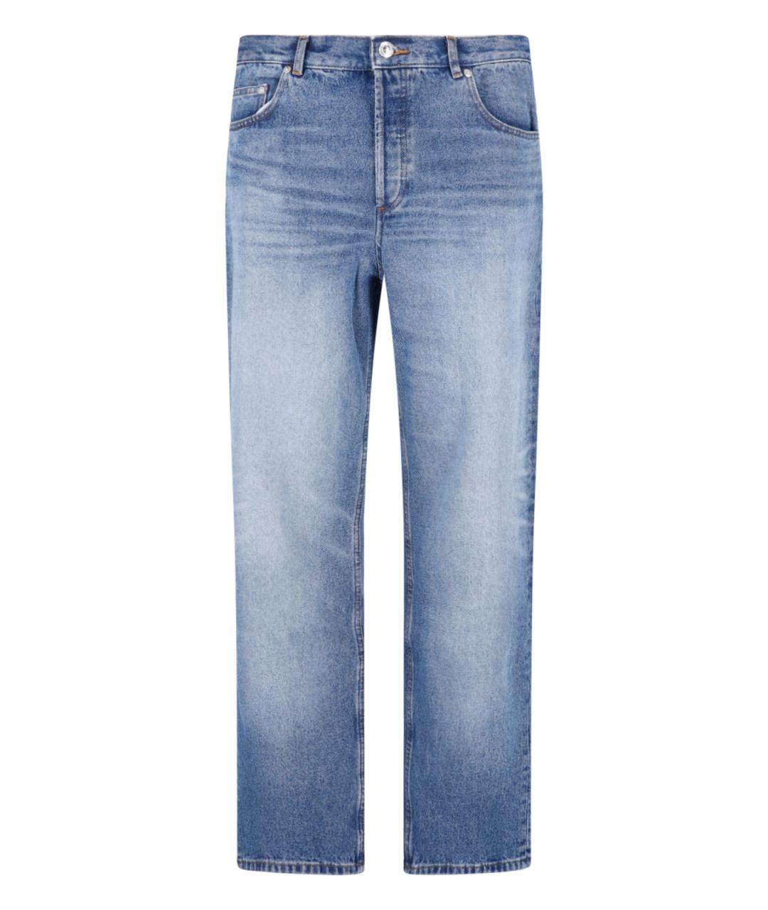 A.P.C. Голубые хлопковые прямые джинсы, фото 1