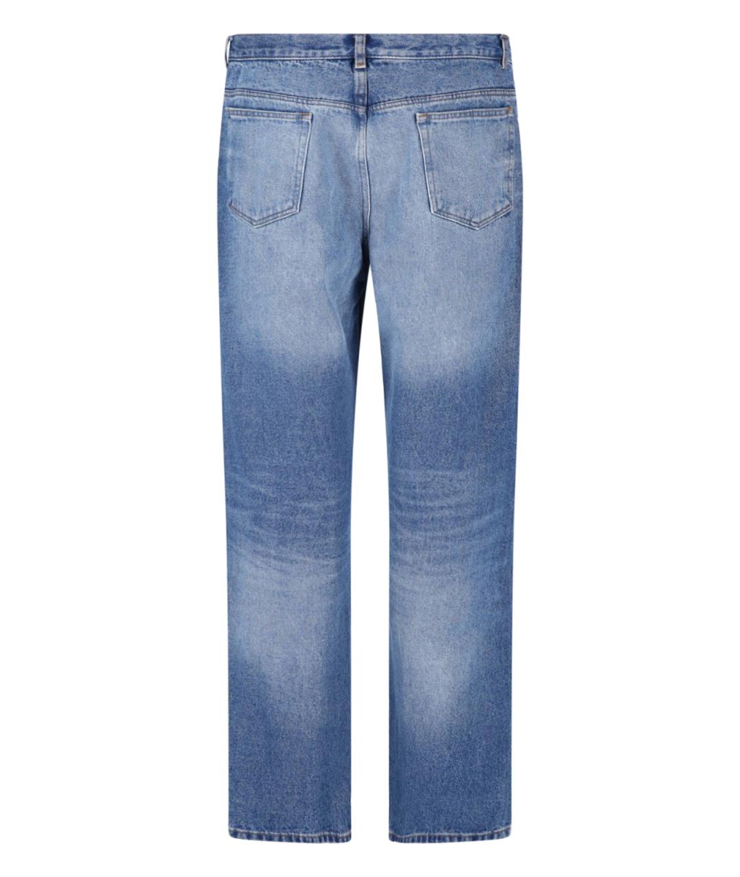 A.P.C. Голубые хлопковые прямые джинсы, фото 2