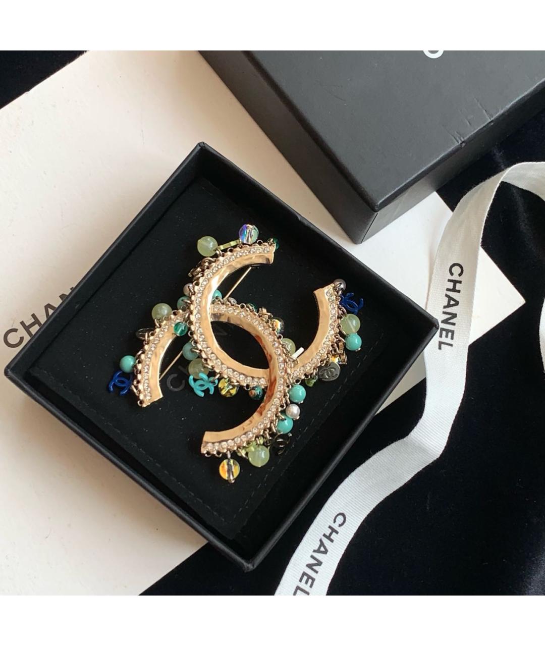 CHANEL Золотая металлическая булавка / брошь, фото 2