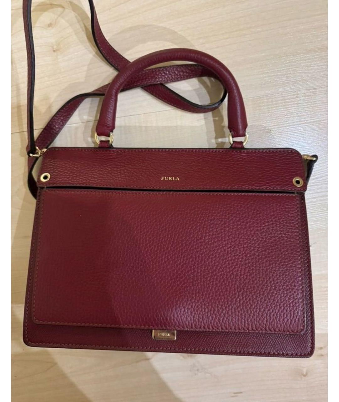 FURLA Красная сумка тоут из искусственной кожи, фото 5