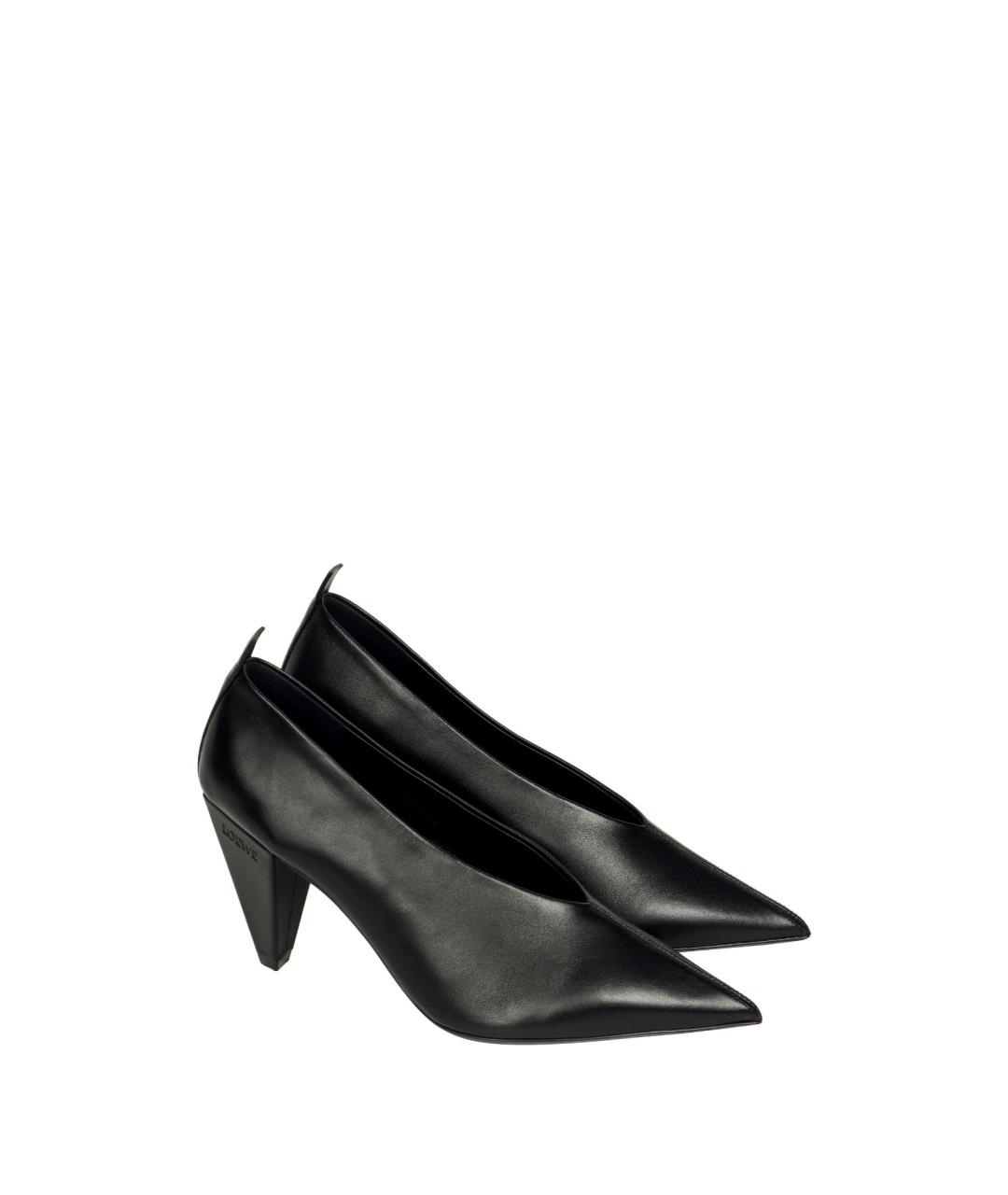 LOEWE Черные кожаные туфли, фото 3