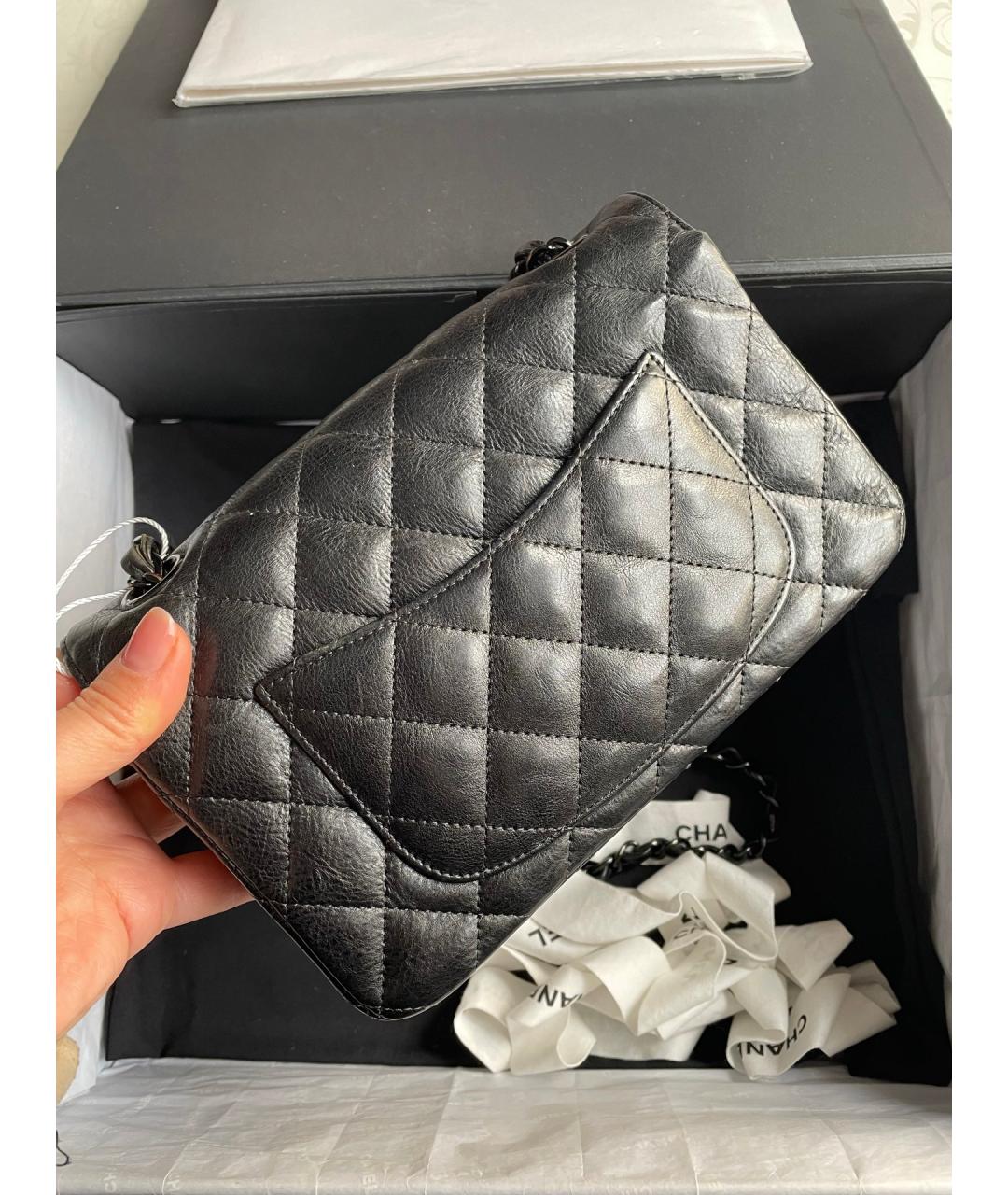 CHANEL Черная кожаная сумка через плечо, фото 3