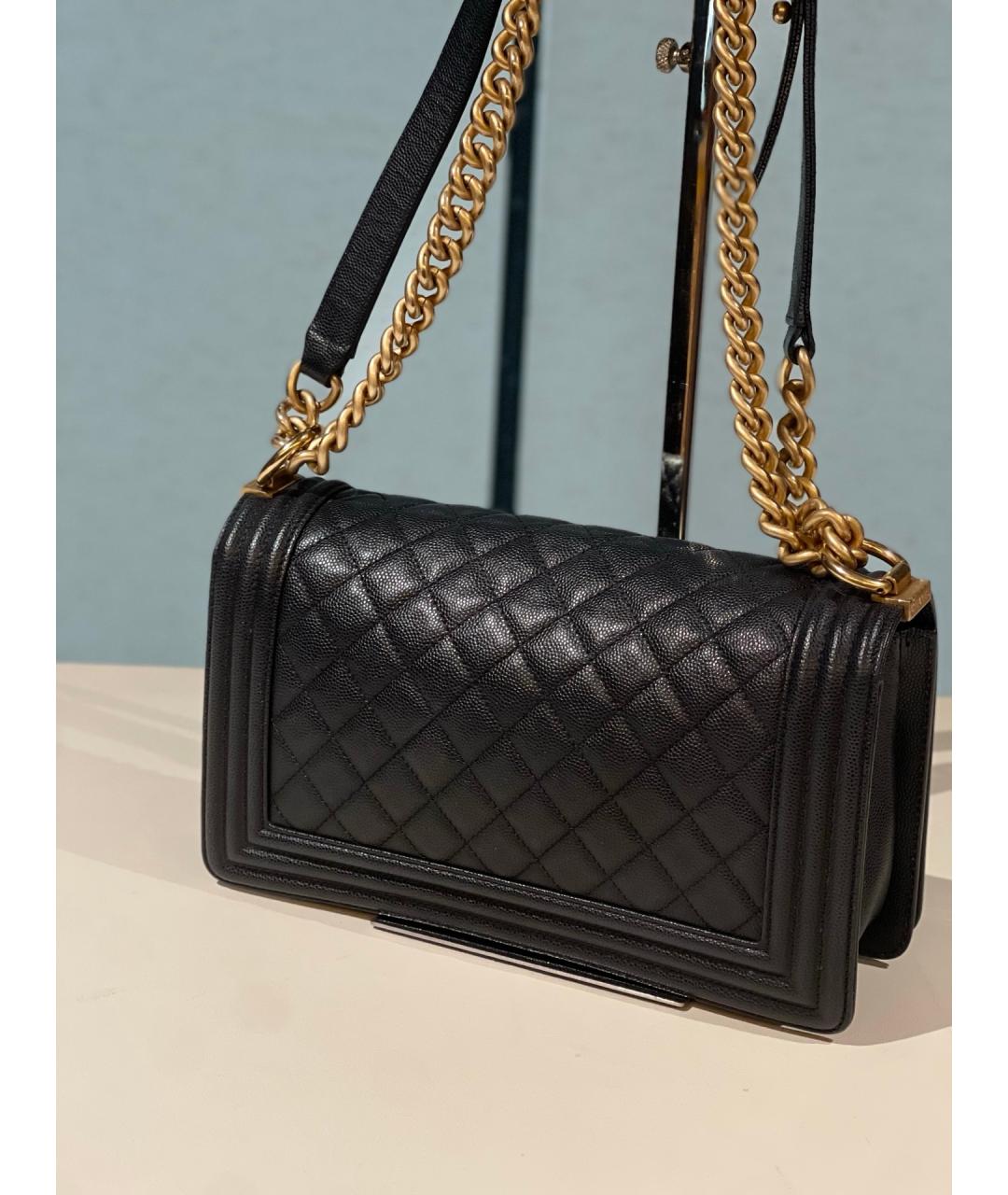 CHANEL Черная кожаная сумка через плечо, фото 4