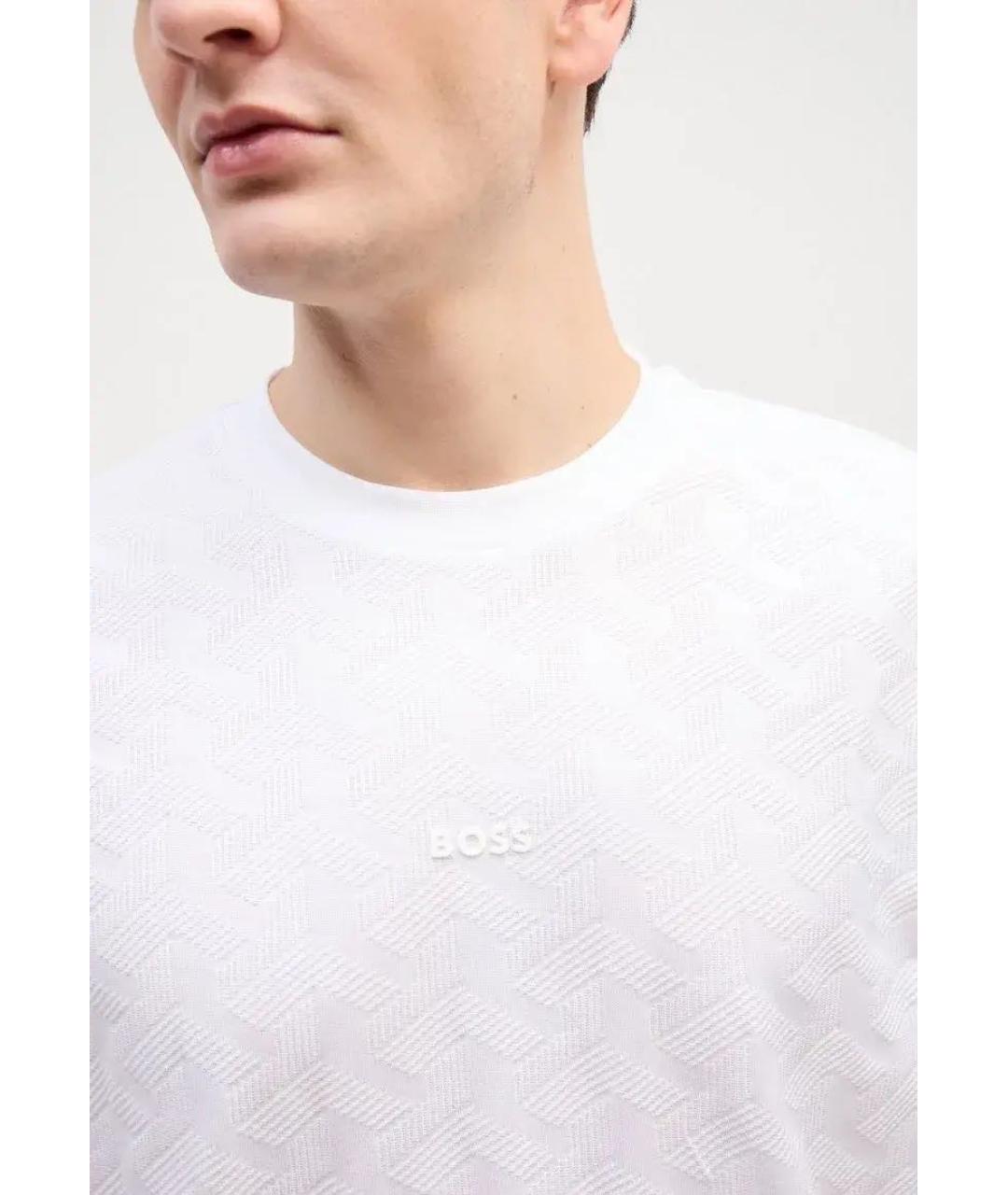 HUGO BOSS Белая хлопковая футболка, фото 4