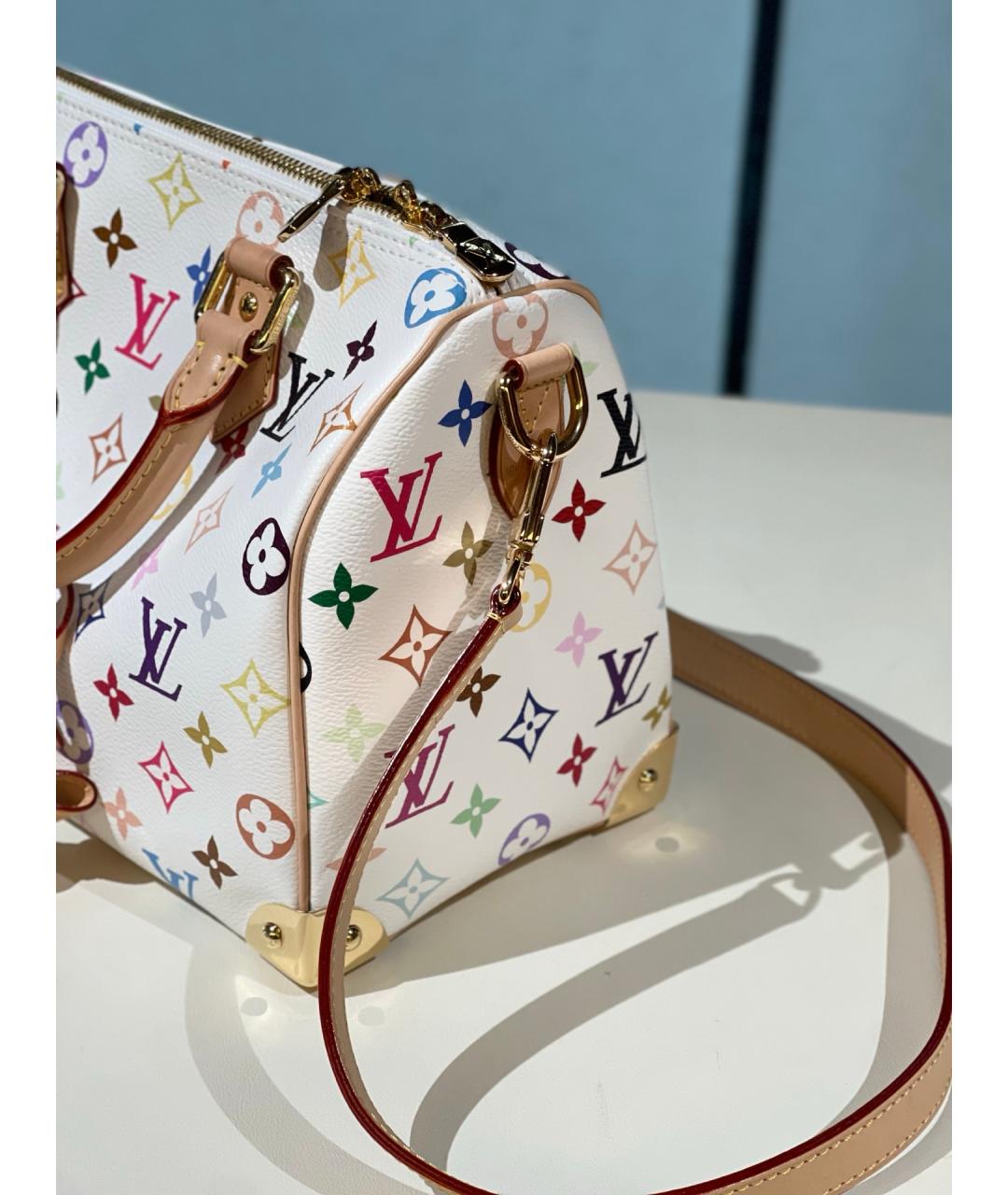 LOUIS VUITTON Белая сумка с короткими ручками, фото 7