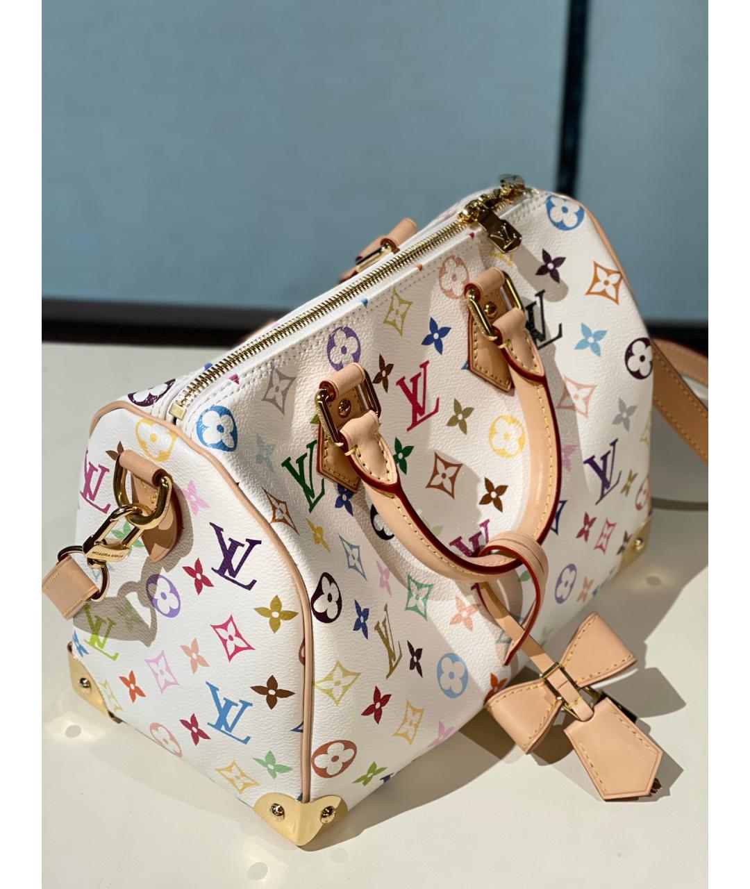 LOUIS VUITTON Белая сумка с короткими ручками, фото 9