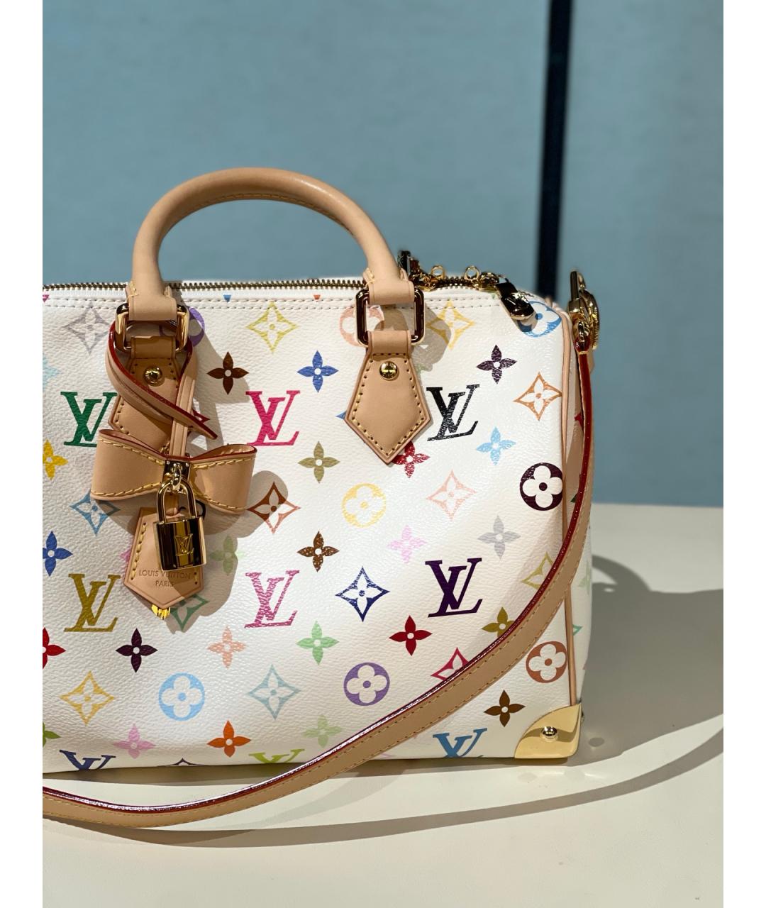 LOUIS VUITTON Белая сумка с короткими ручками, фото 8