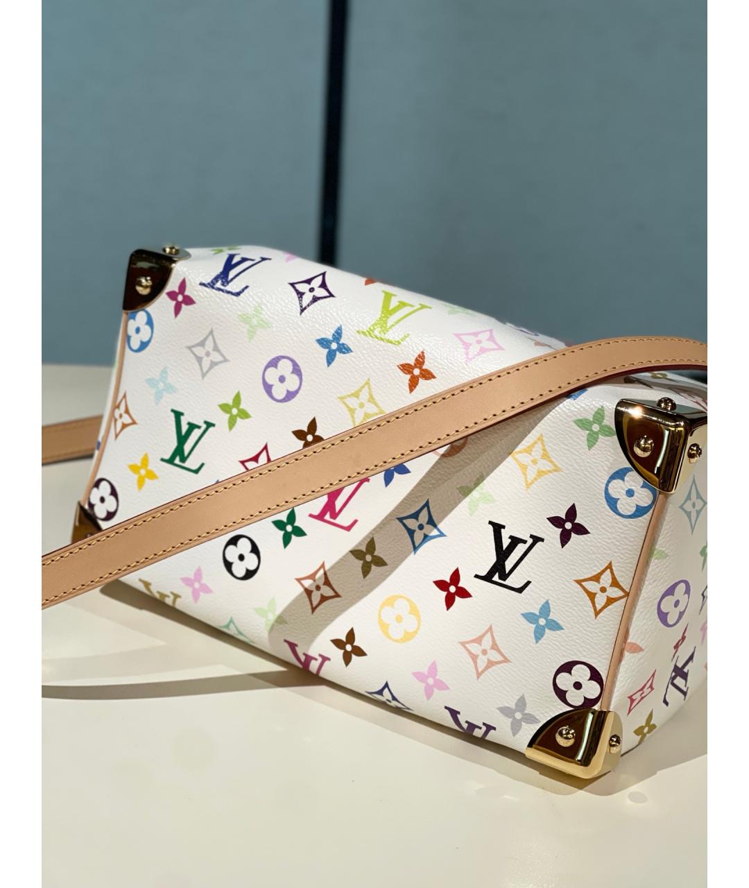 LOUIS VUITTON Белая сумка с короткими ручками, фото 5