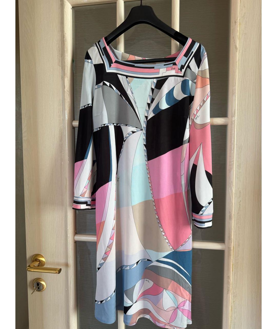 PUCCI Мульти вискозное коктейльное платье, фото 5