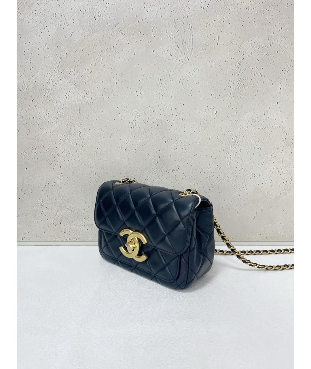 CHANEL Черная кожаная сумка через плечо, фото 4