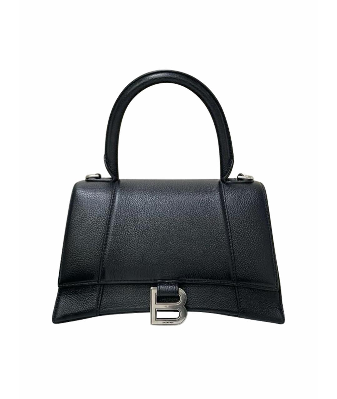 BALENCIAGA Черная кожаная сумка тоут, фото 1