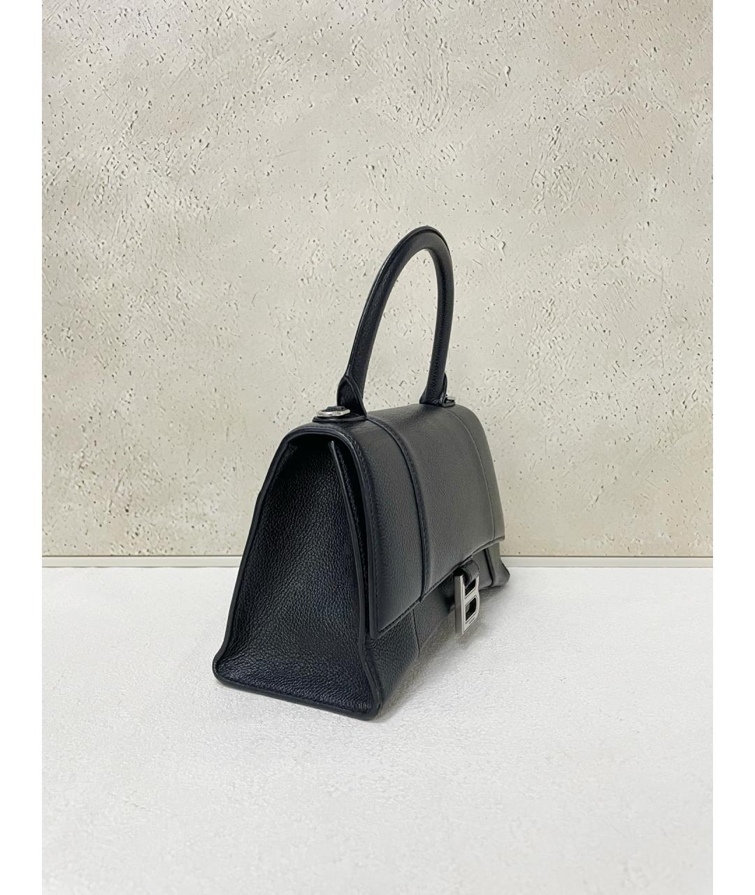 BALENCIAGA Черная кожаная сумка тоут, фото 3