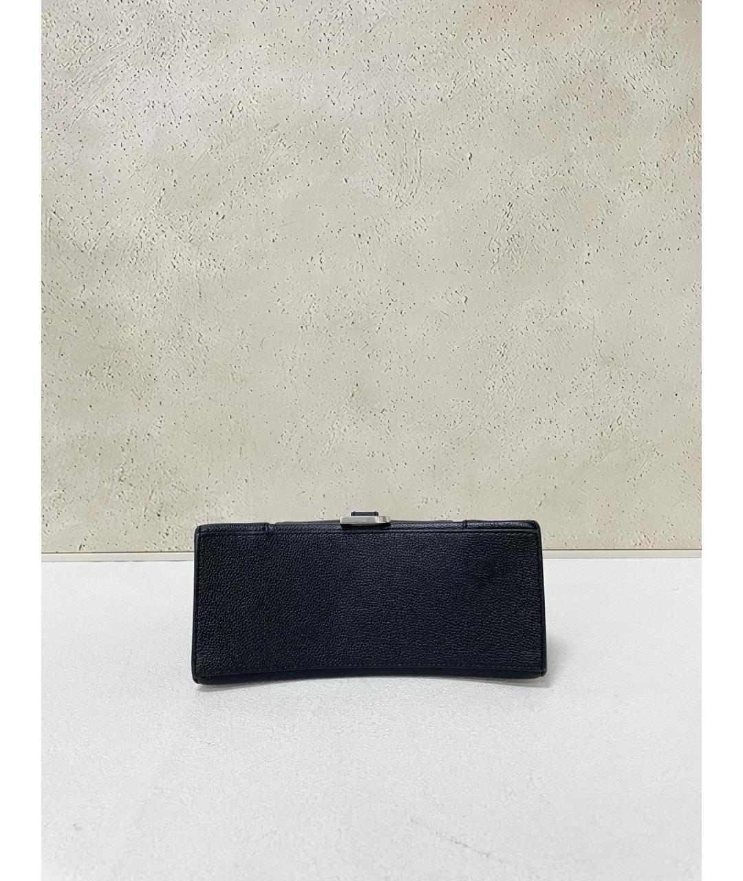 BALENCIAGA Черная кожаная сумка тоут, фото 5