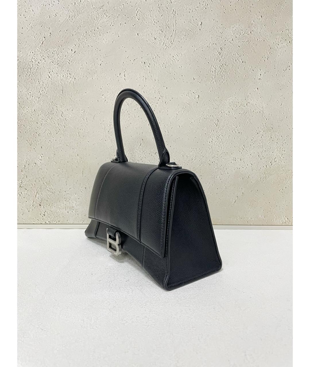 BALENCIAGA Черная кожаная сумка тоут, фото 4