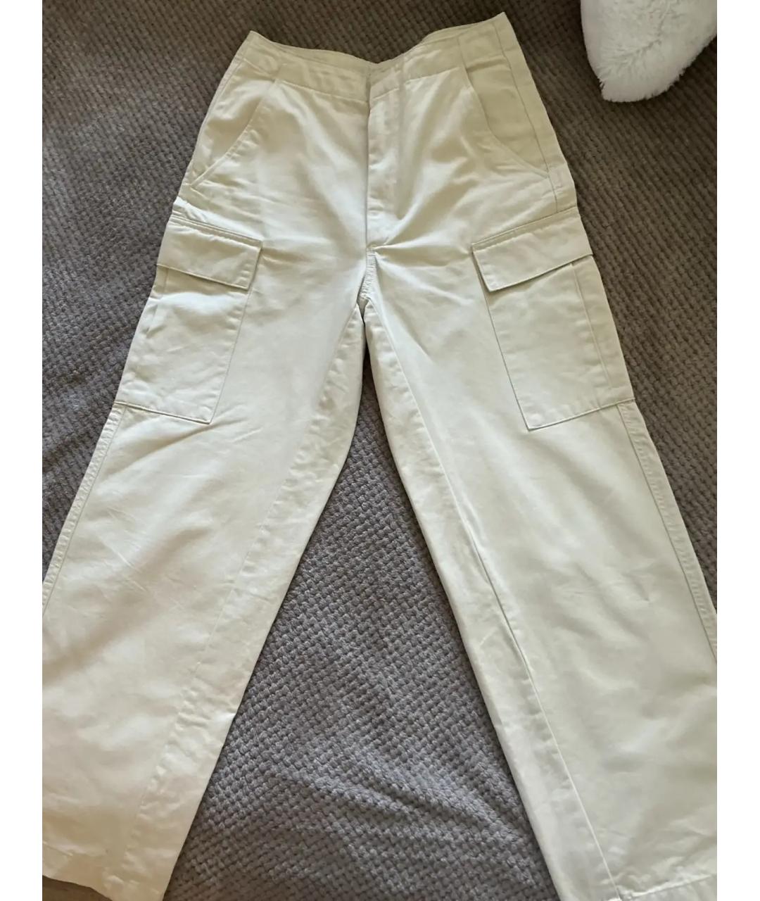 CALVIN KLEIN Бежевые хлопковые брюки широкие, фото 6
