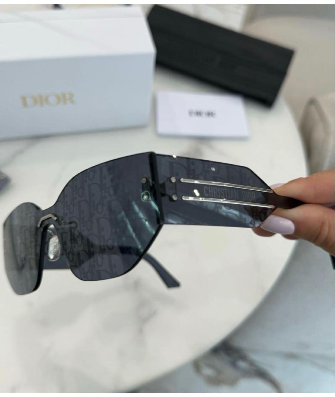 CHRISTIAN DIOR Синие пластиковые солнцезащитные очки, фото 3