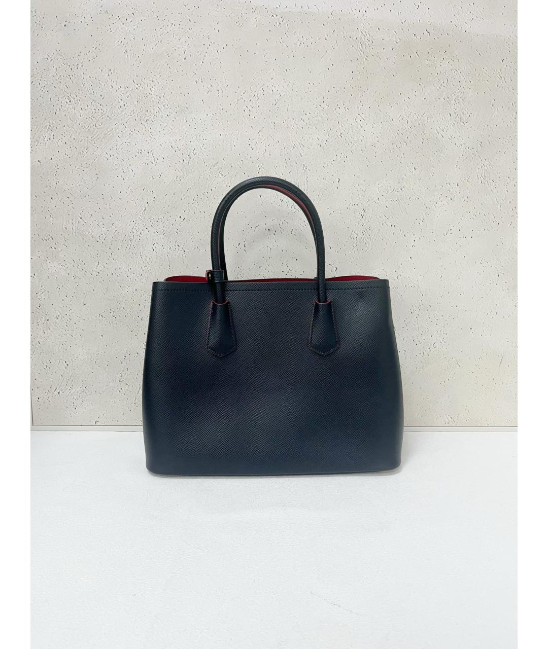 PRADA Черная кожаная сумка тоут, фото 2