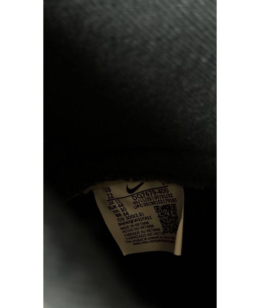 NIKE Темно-синие замшевые высокие кроссовки / кеды, фото 5