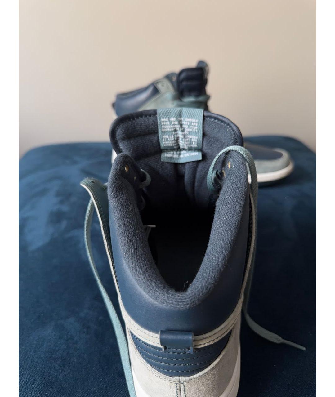 NIKE Темно-синие замшевые высокие кроссовки / кеды, фото 3