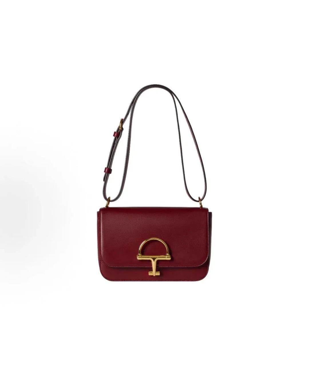 GUCCI Бордовая кожаная сумка через плечо, фото 9