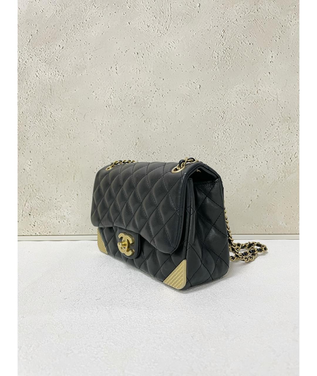 CHANEL Черная кожаная сумка через плечо, фото 4