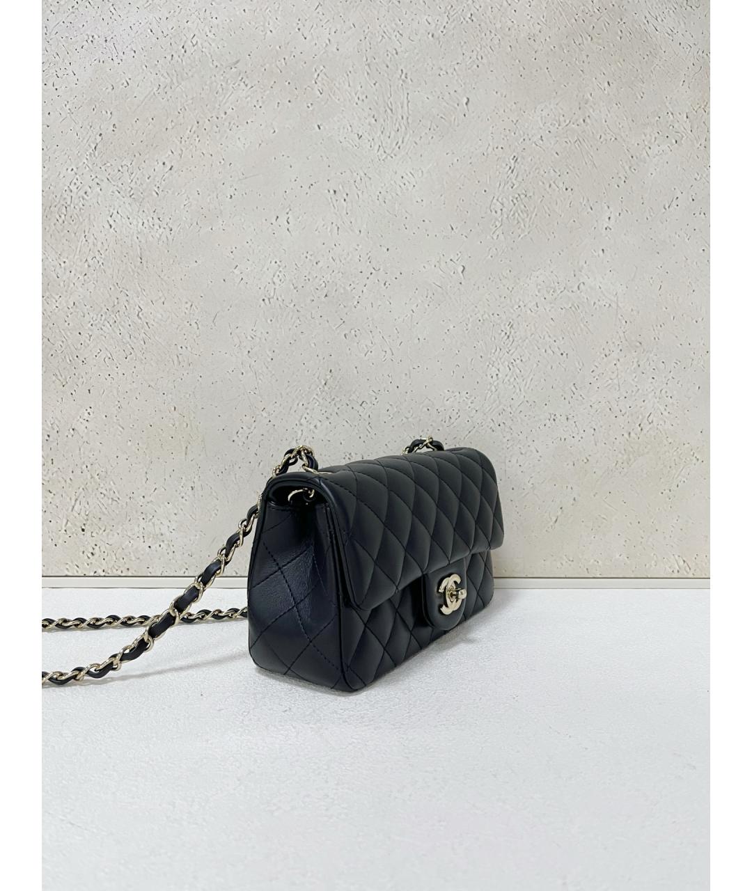 CHANEL Черная кожаная сумка через плечо, фото 4