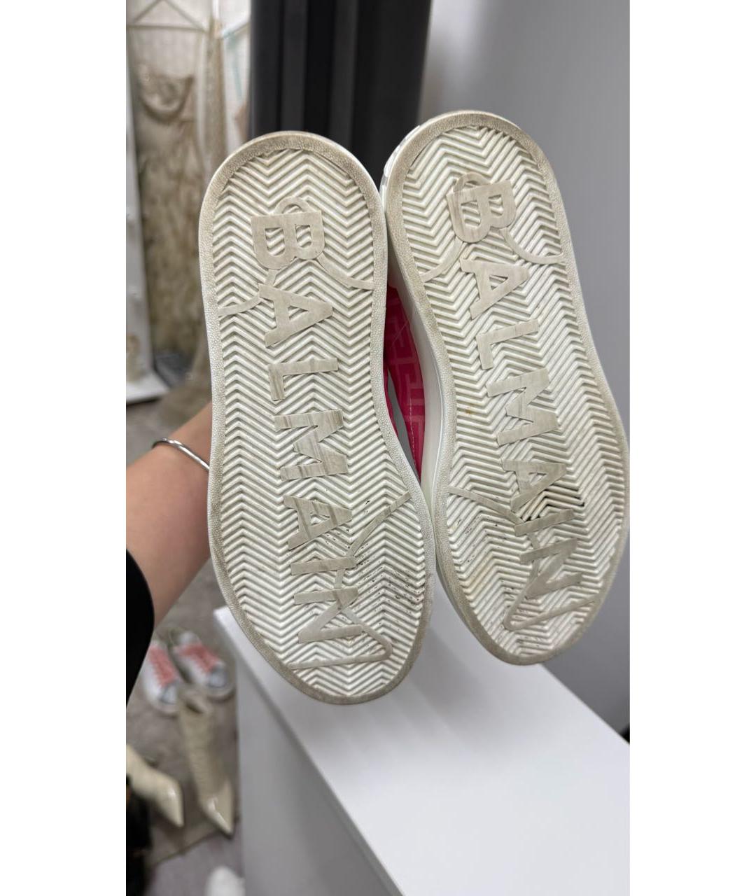 BALMAIN Розовые текстильные кеды, фото 6