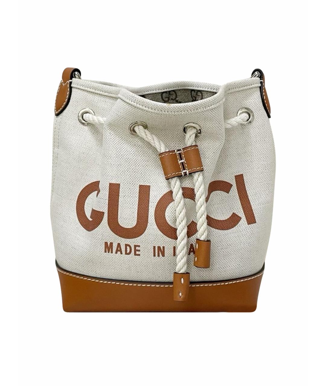 GUCCI Бежевая деним сумка через плечо, фото 1