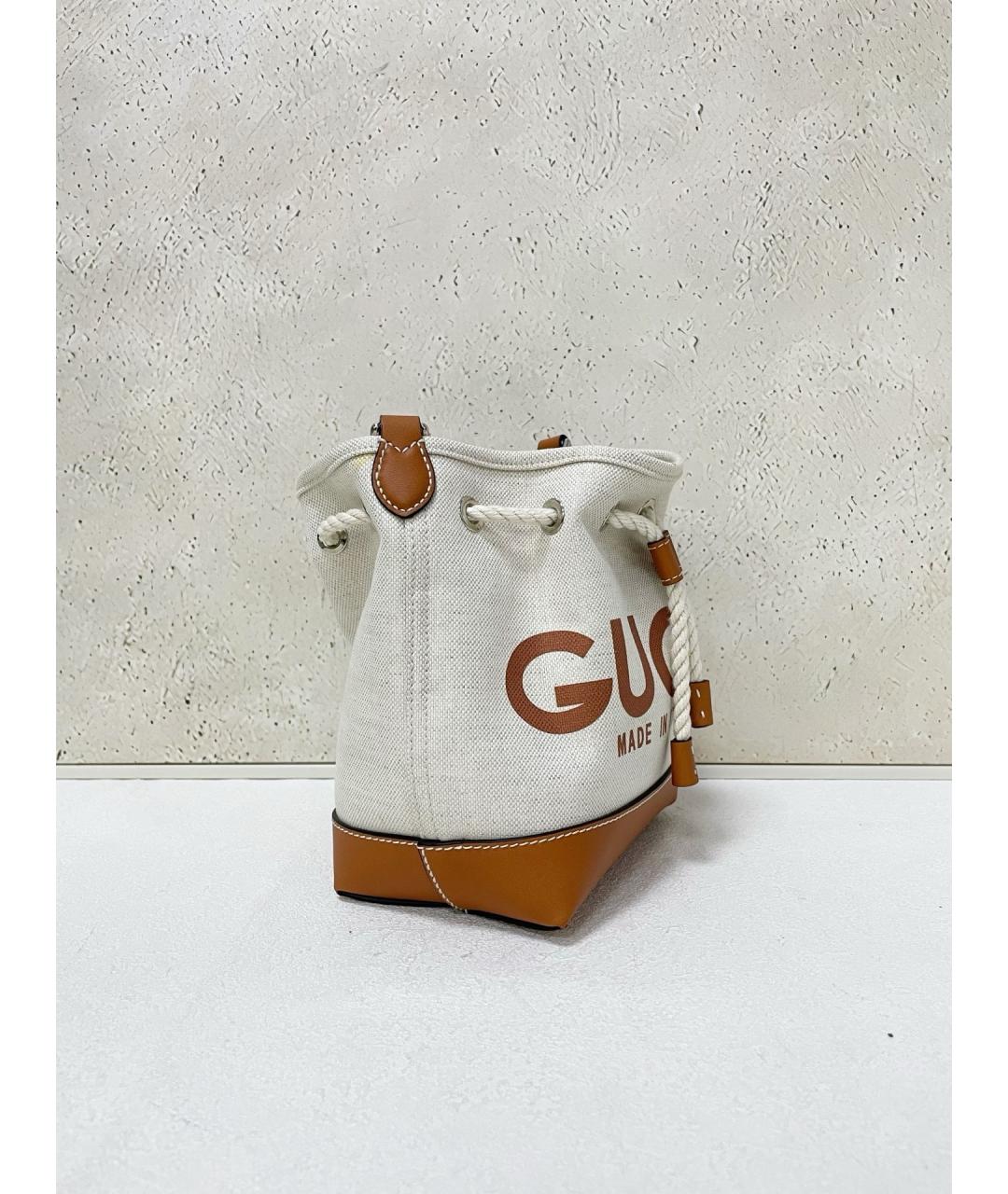 GUCCI Бежевая деним сумка через плечо, фото 4