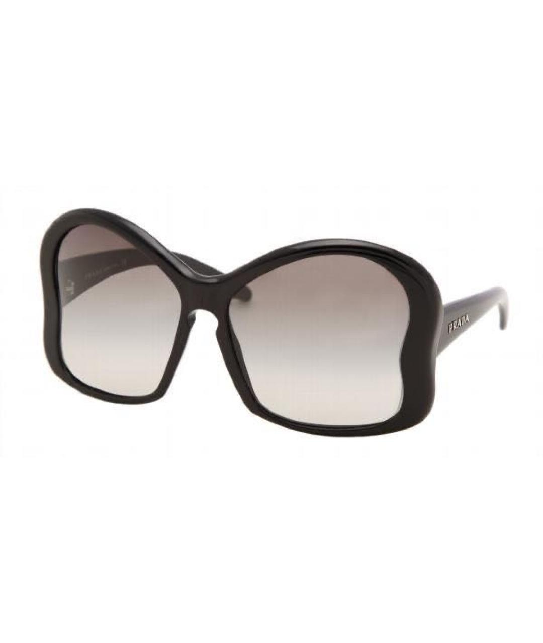 PRADA Черные пластиковые солнцезащитные очки, фото 3