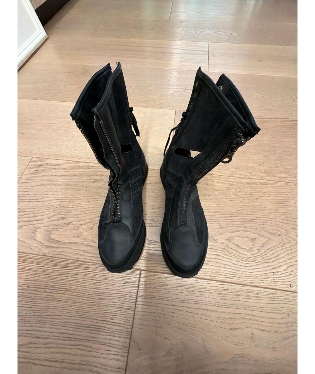 YOHJI YAMAMOTO Черные высокие ботинки, фото 2