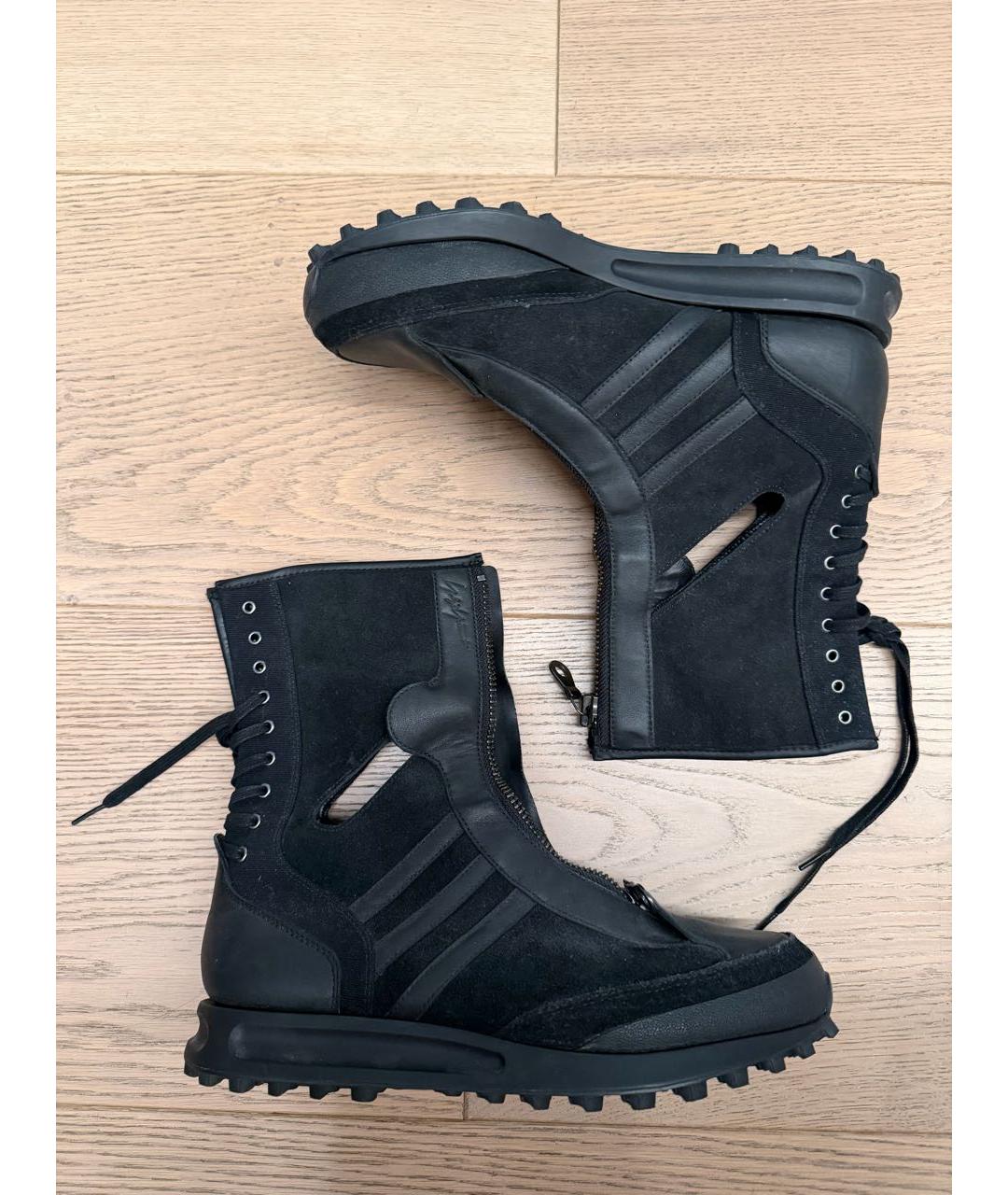 YOHJI YAMAMOTO Черные высокие ботинки, фото 3