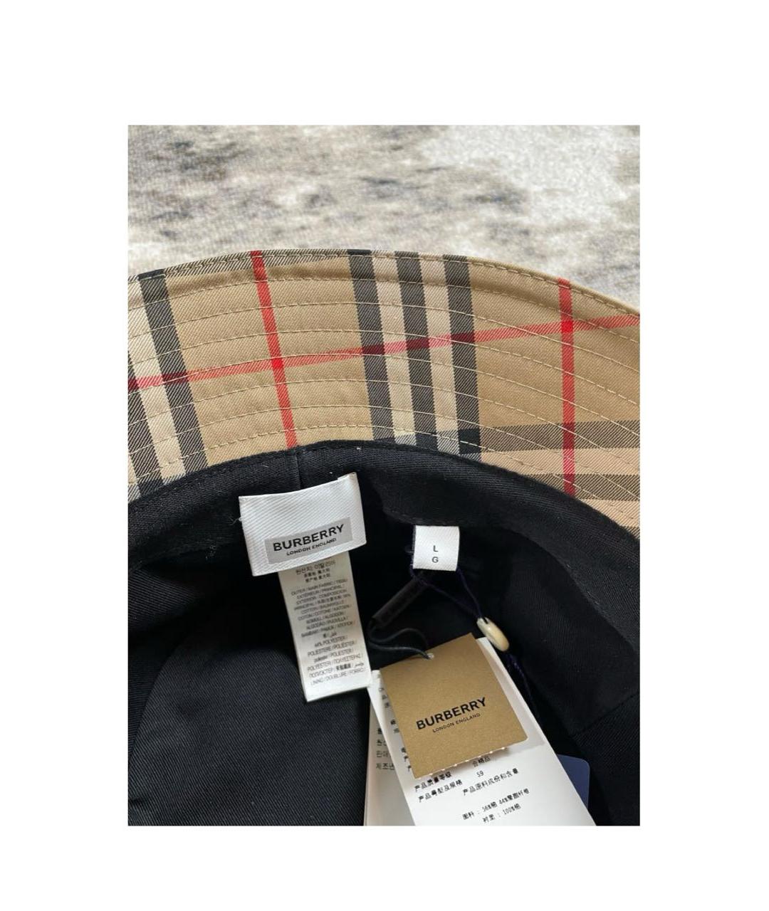 BURBERRY Бежевая хлопковая панама, фото 3
