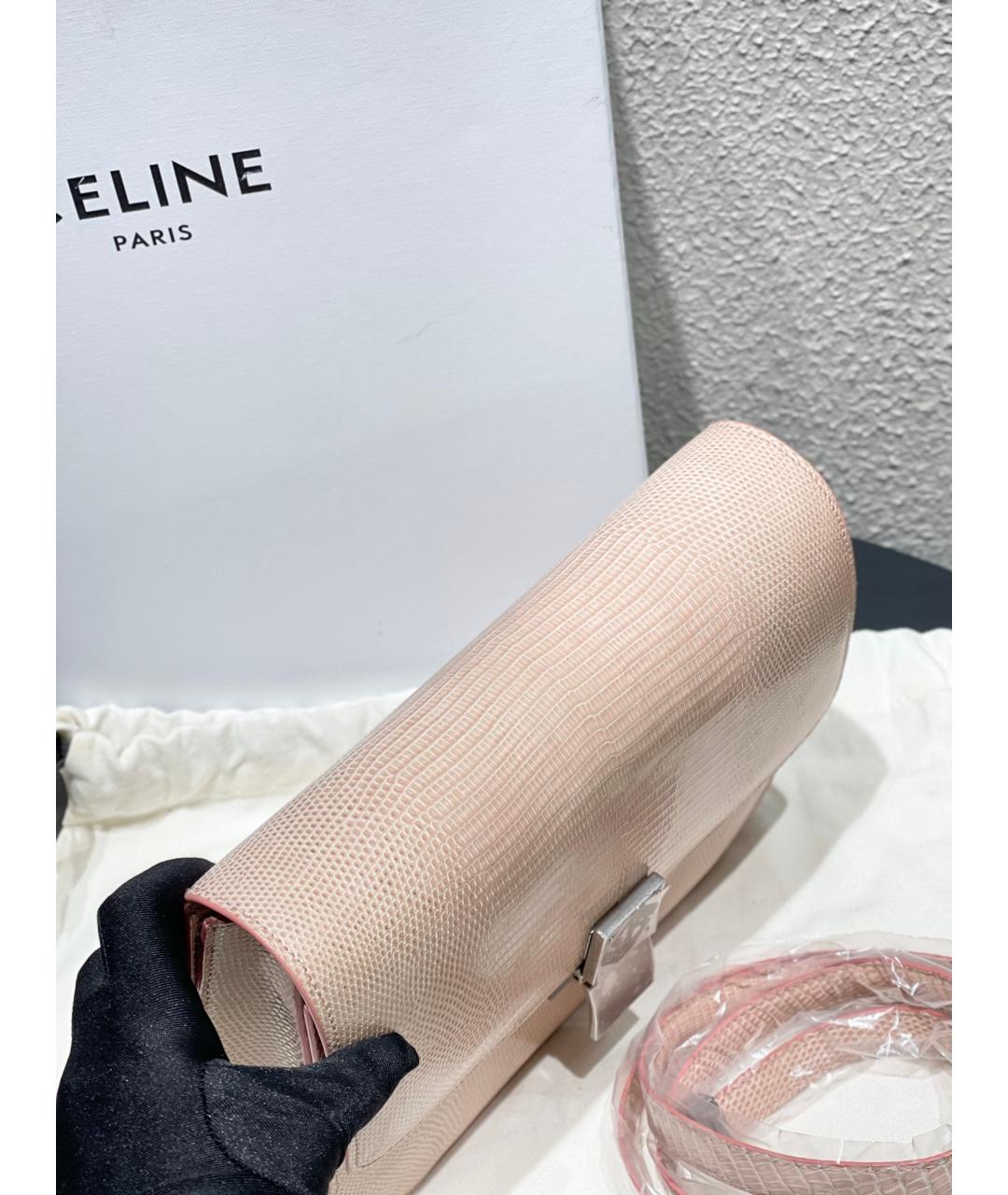 CELINE Розовая сумка через плечо из искусственной кожи, фото 6