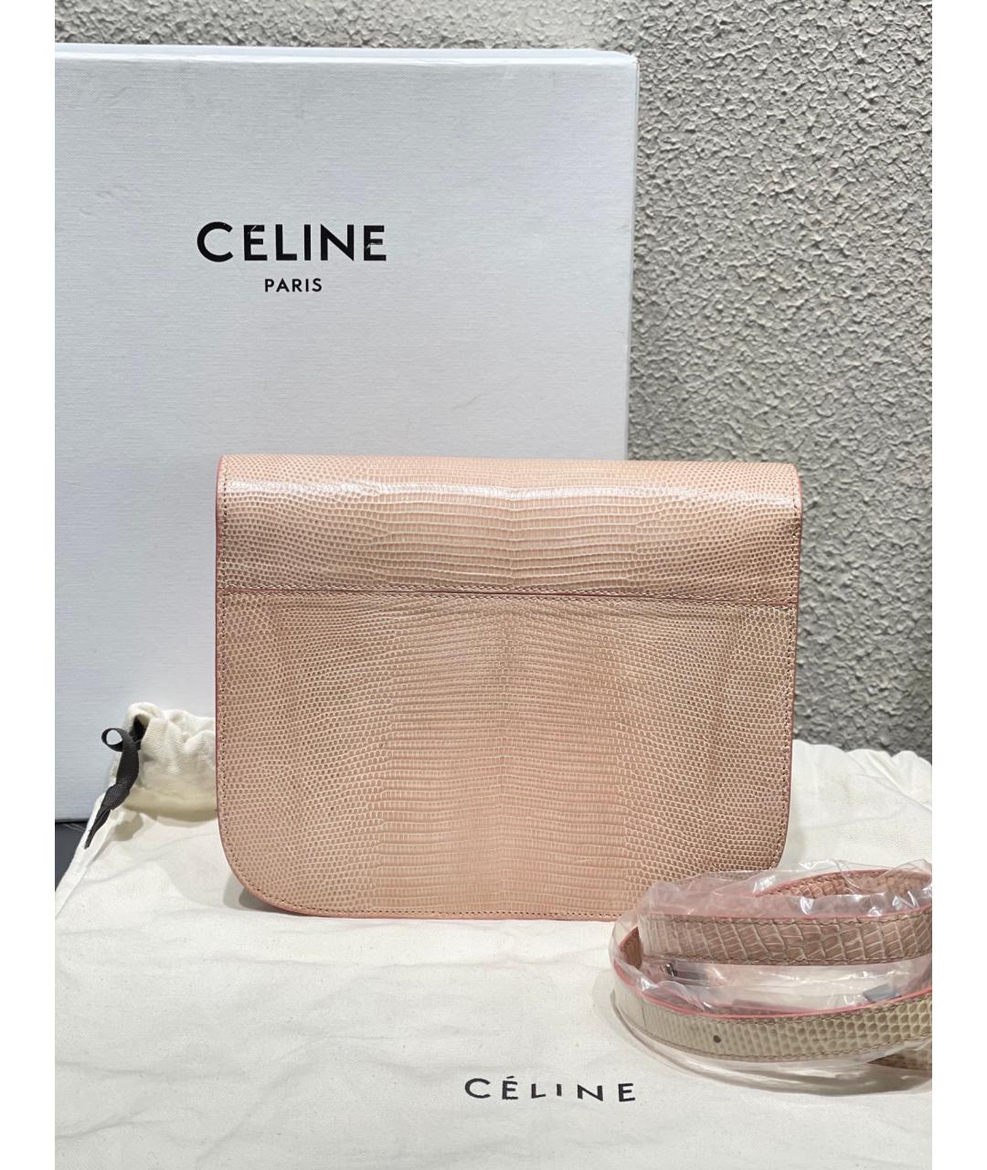 CELINE Розовая сумка через плечо из искусственной кожи, фото 5