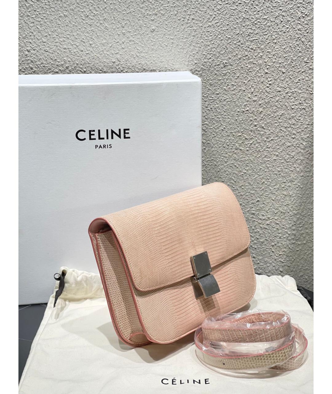 CELINE Розовая сумка через плечо из искусственной кожи, фото 2