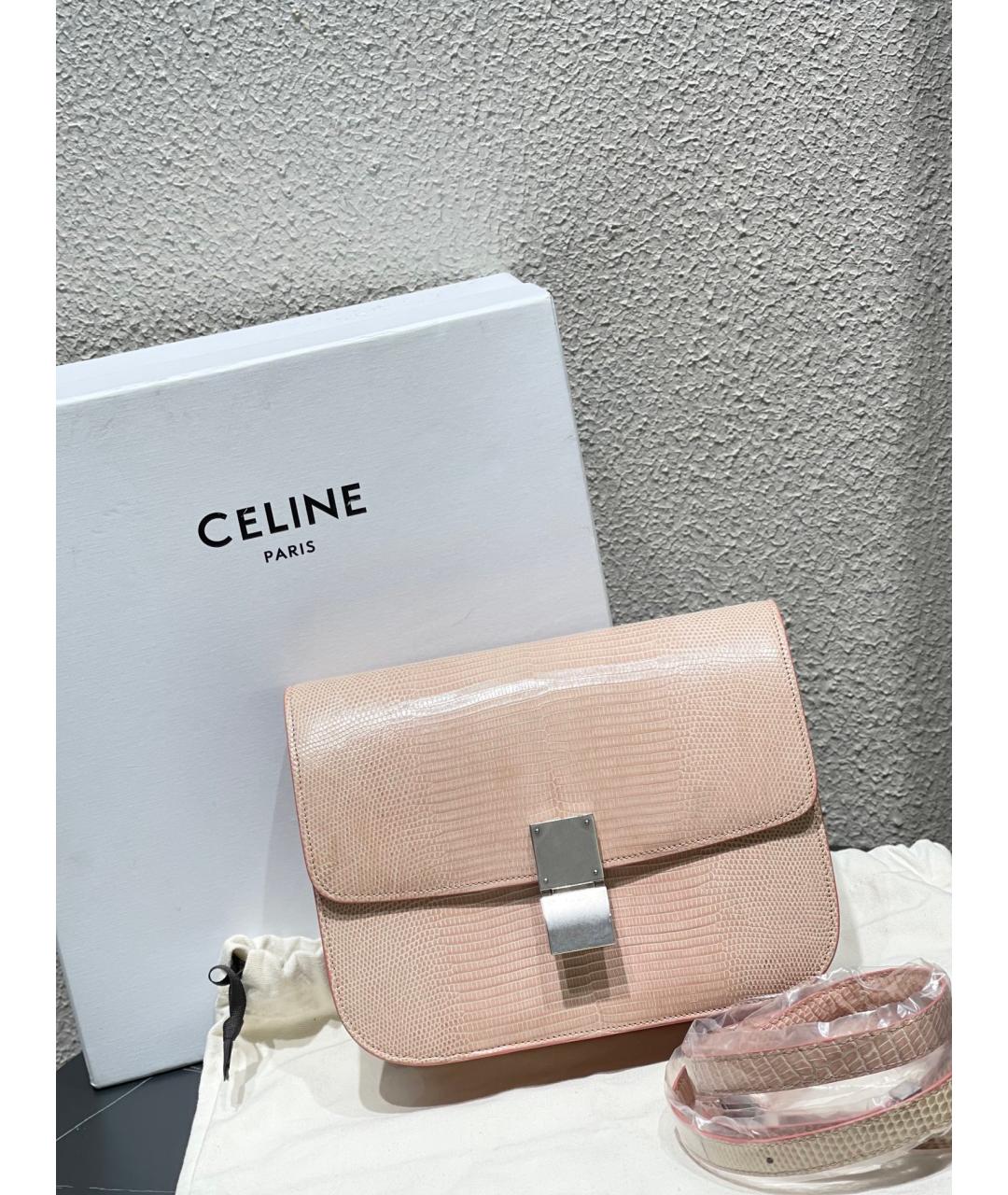 CELINE Розовая сумка через плечо из искусственной кожи, фото 3