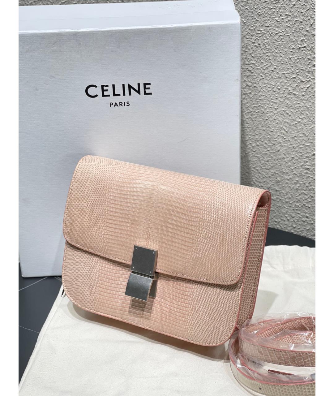 CELINE Розовая сумка через плечо из искусственной кожи, фото 4