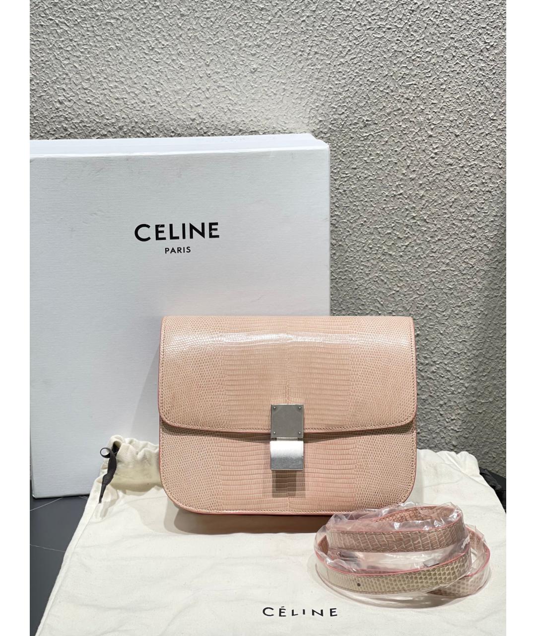 CELINE Розовая сумка через плечо из искусственной кожи, фото 10