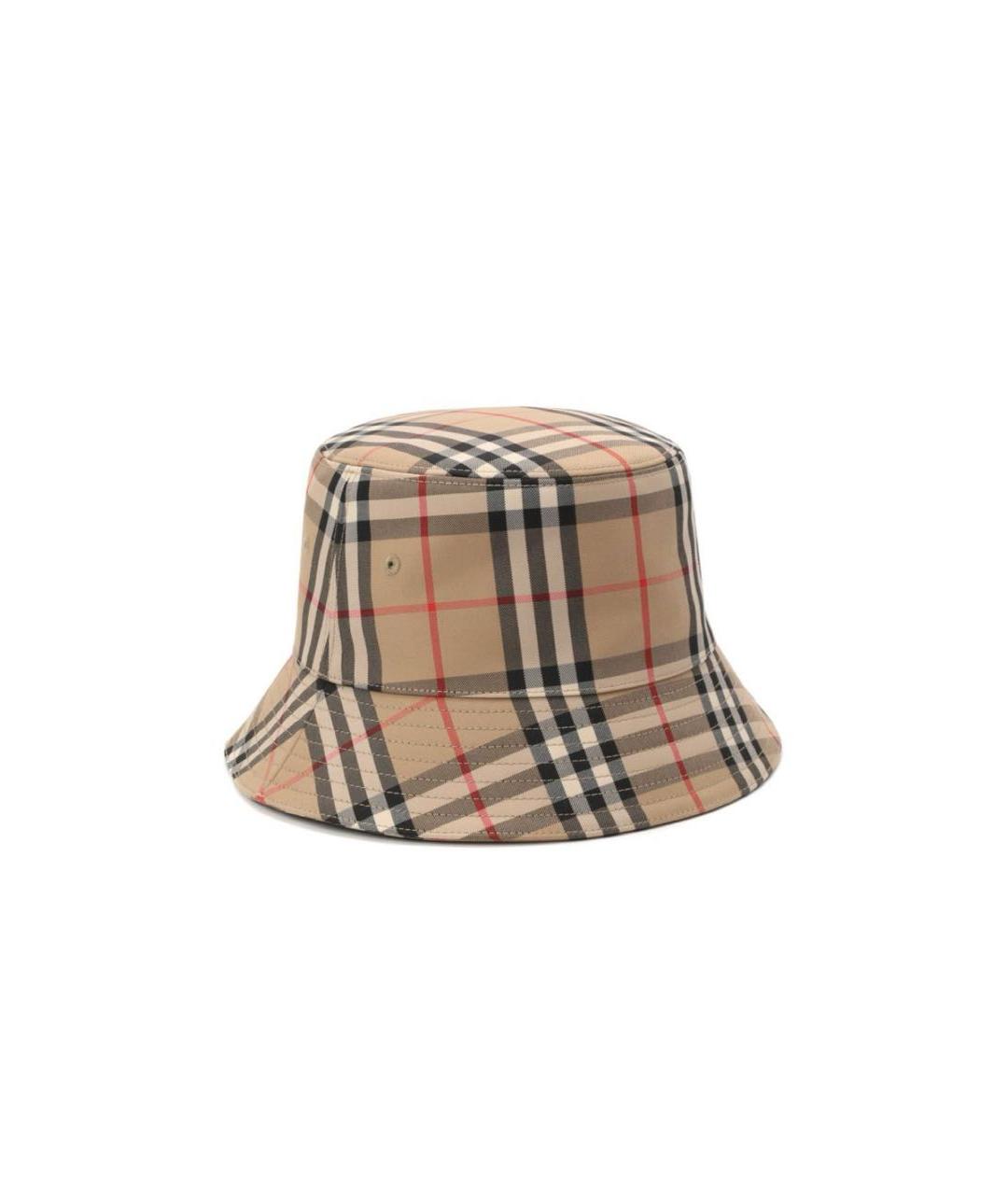 BURBERRY Бежевая хлопковая шляпа, фото 4