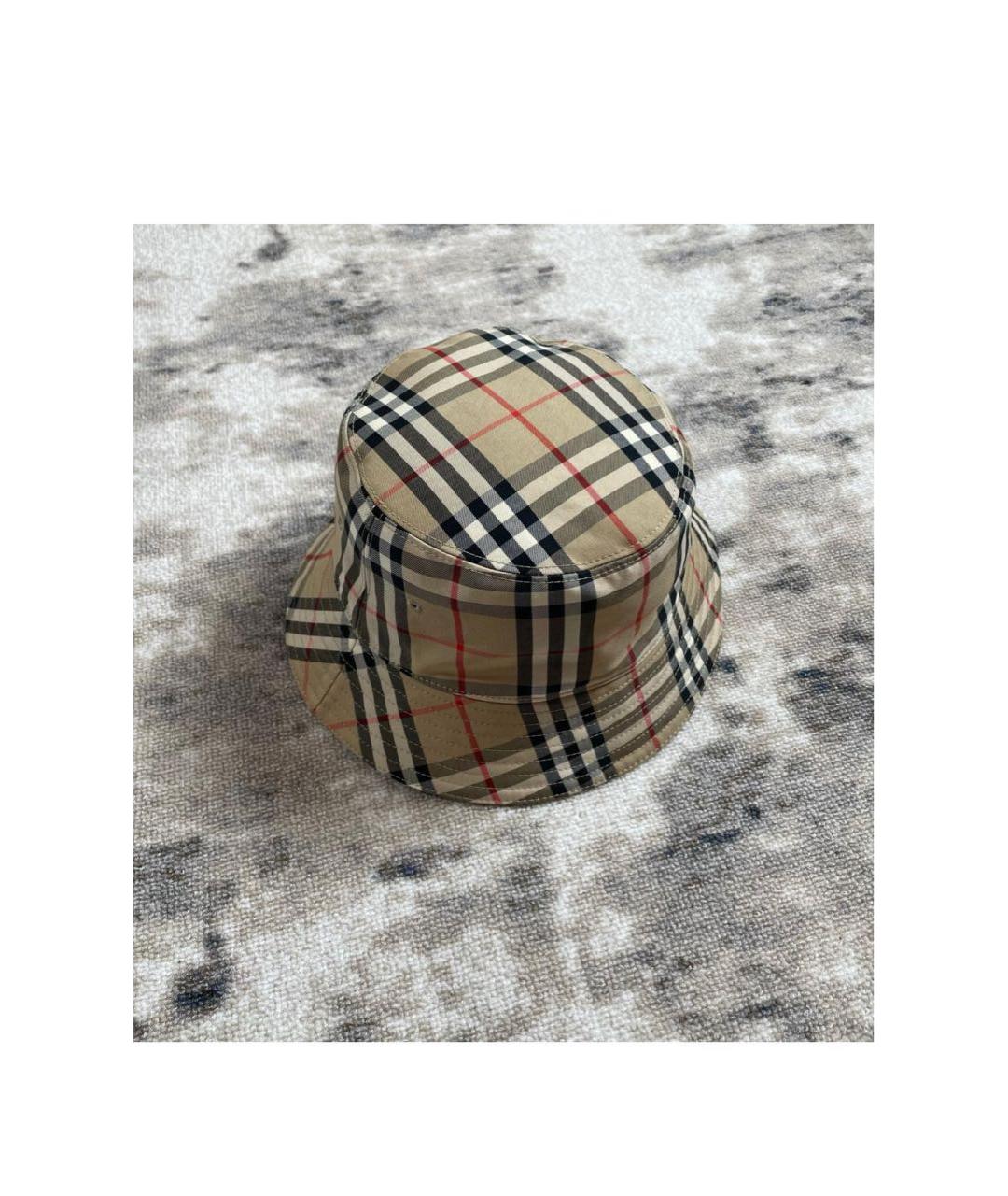 BURBERRY Бежевая хлопковая шляпа, фото 2