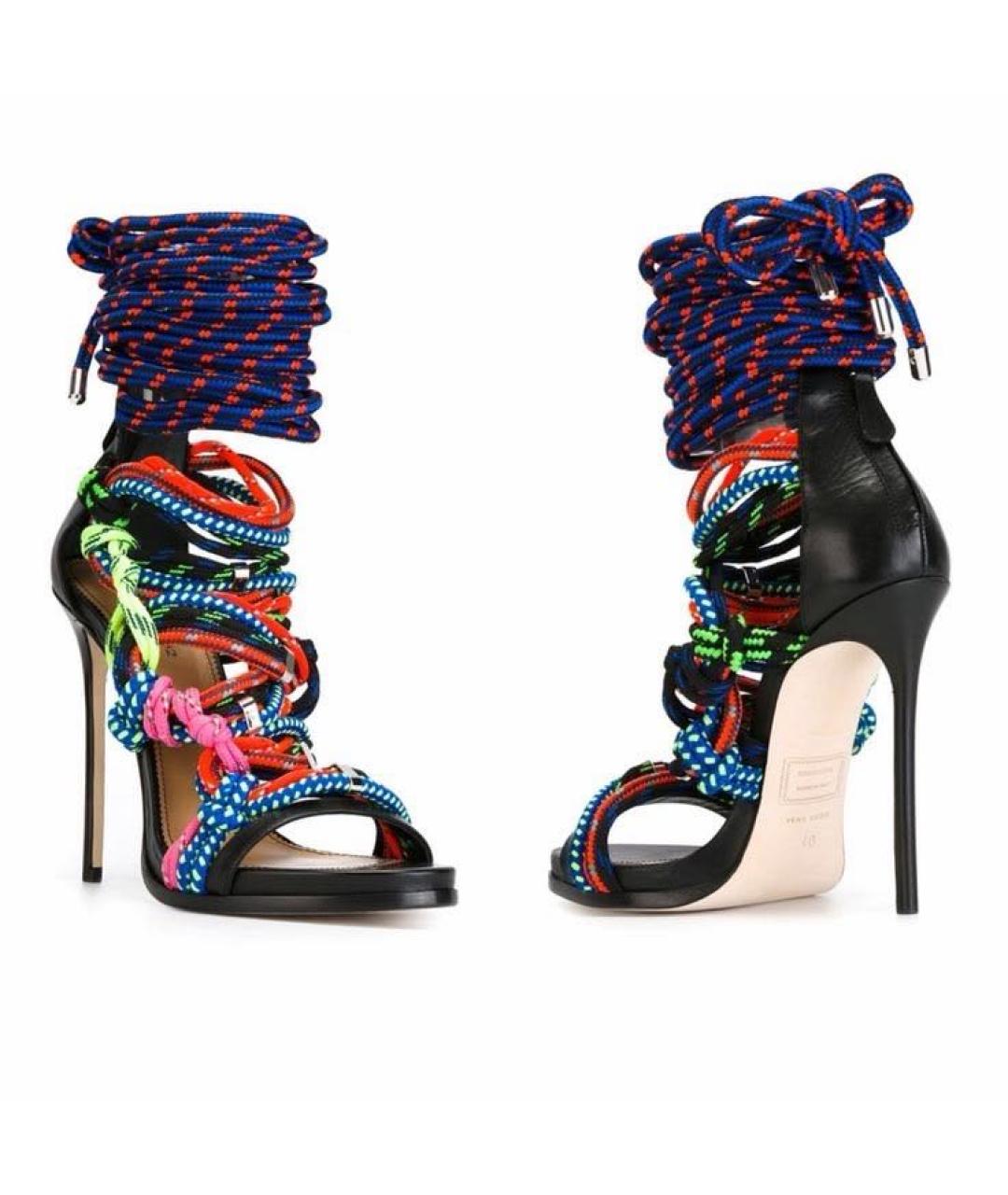 DSQUARED2 Мульти кожаные босоножки, фото 9
