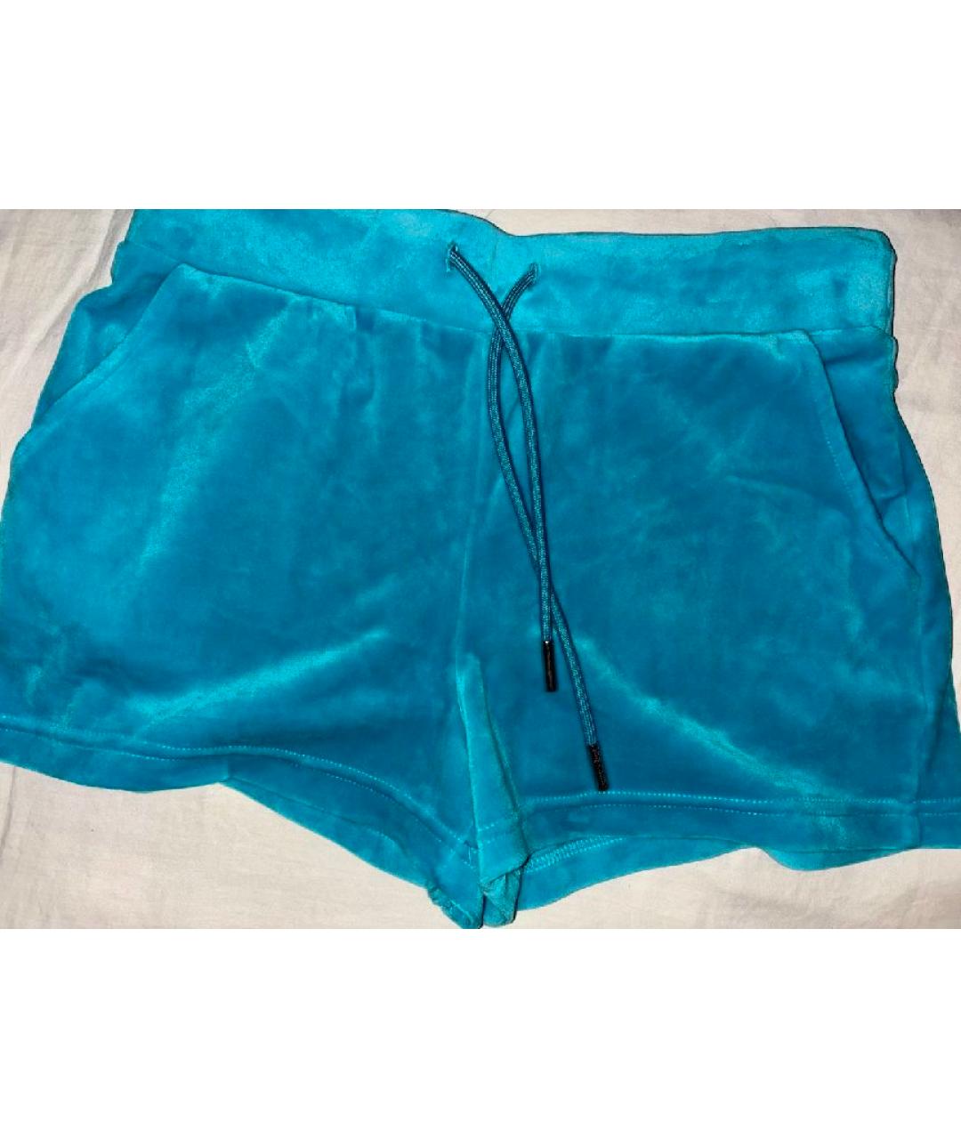 JUICY COUTURE Бирюзовые велюровые шорты, фото 3