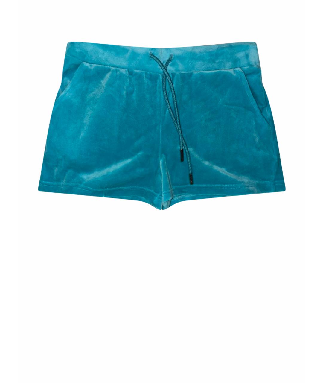 JUICY COUTURE Бирюзовые велюровые шорты, фото 1