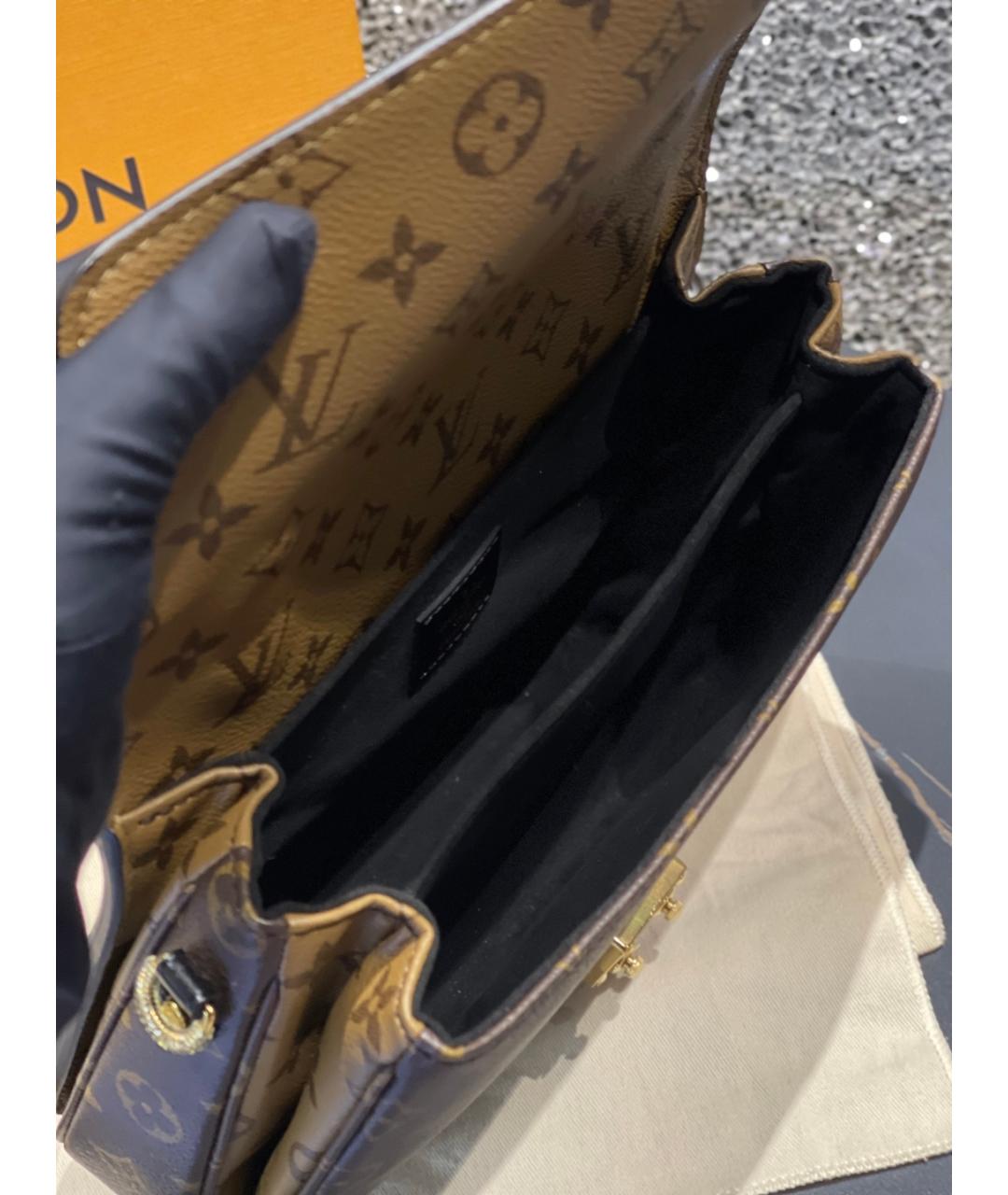 LOUIS VUITTON Коричневая сумка через плечо из искусственной кожи, фото 9