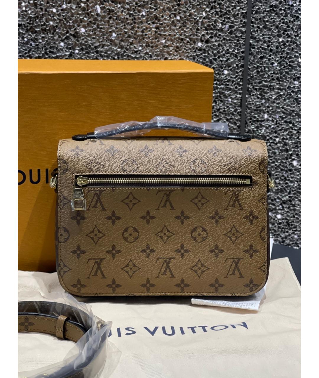 LOUIS VUITTON Коричневая сумка через плечо из искусственной кожи, фото 7